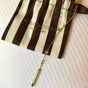 Henri Bendel Gold Lariat Necklace